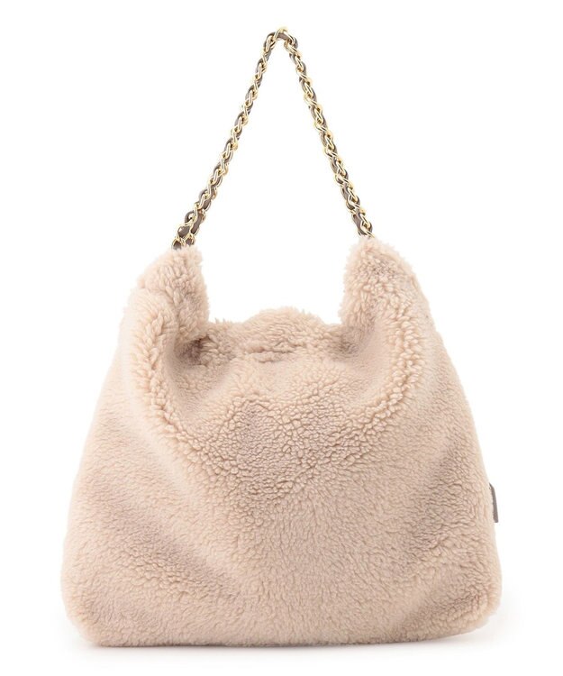 23区 VIOLAｄ’ORO エコムートン チェーンショルダー トートバッグ アイボリー系