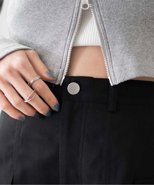 WEGO カーゴチノプリーツスカパン ブラック