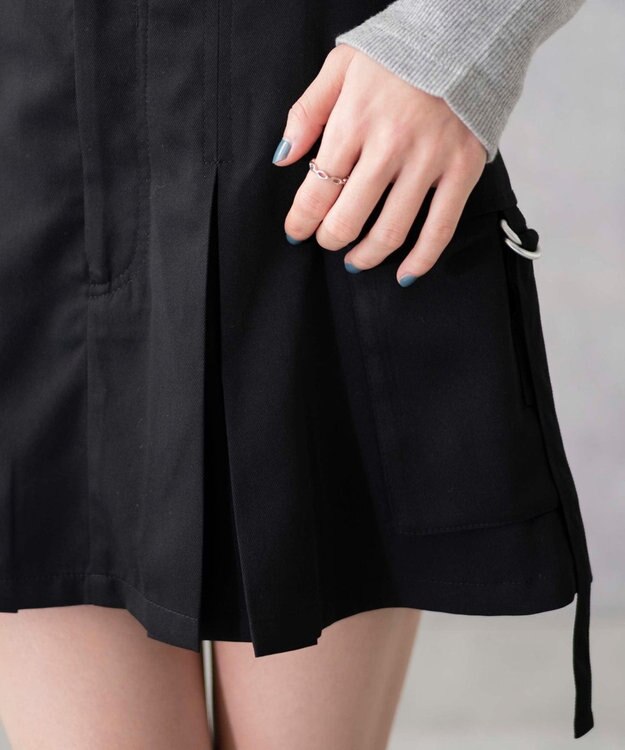 WEGO カーゴチノプリーツスカパン ブラック