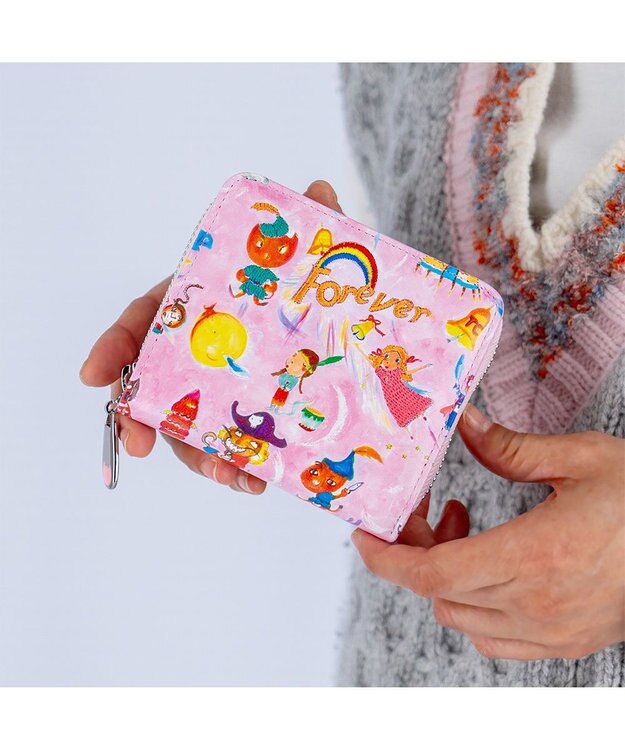 tsumori chisato CARRY ピーターパン ラウンドファスナー 2つ折り財布 ピンク