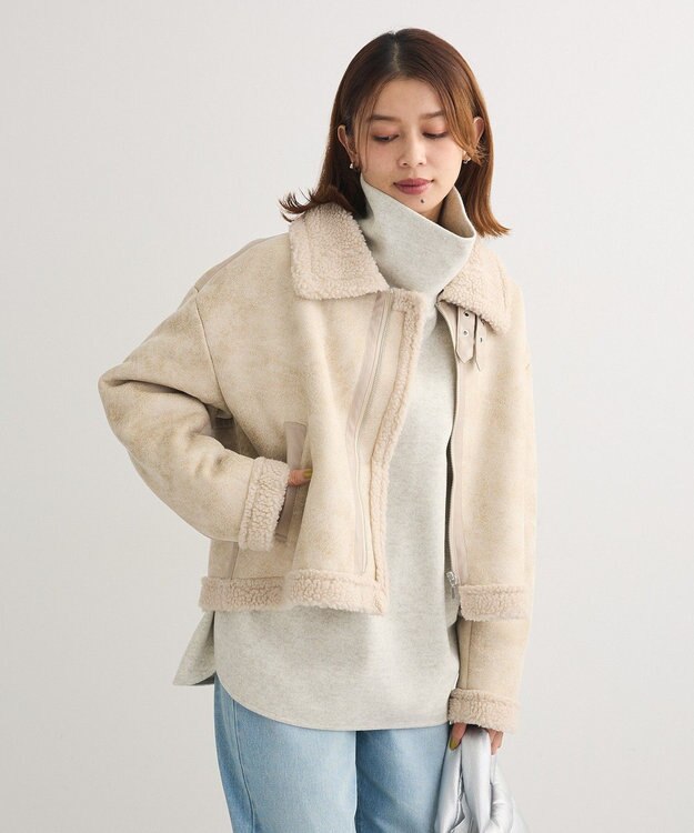 Green Parks 圧縮ポンチゆるタートルプルオーバー Ivory