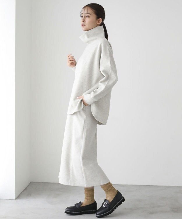 Green Parks 圧縮ポンチゆるタートルプルオーバー Ivory