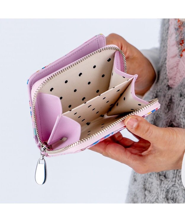 tsumori chisato CARRY ピーターパン ラウンドファスナー 2つ折り財布 ピンク