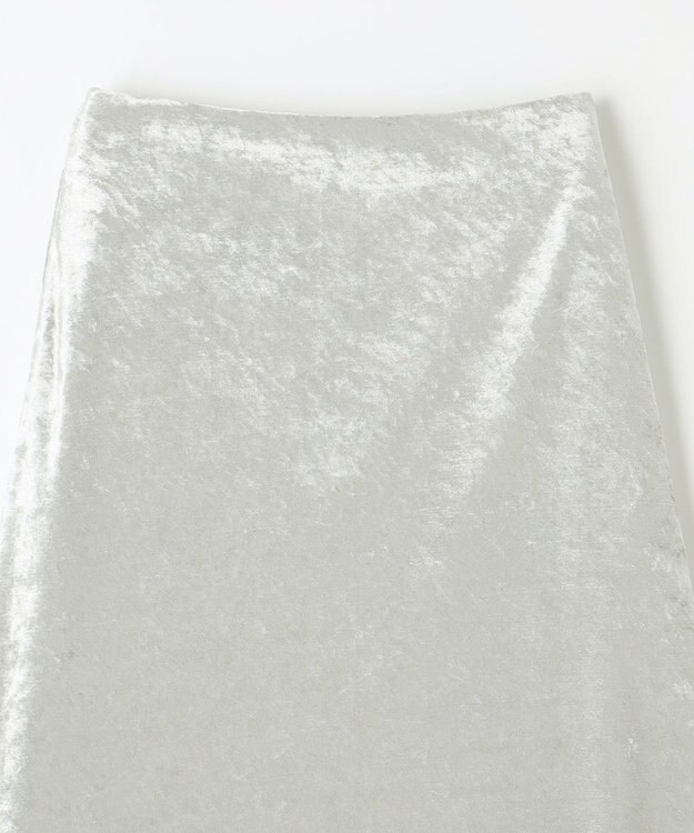 NAVE 【ReNAVE】クラッシュベロア スカート ライトグレー系