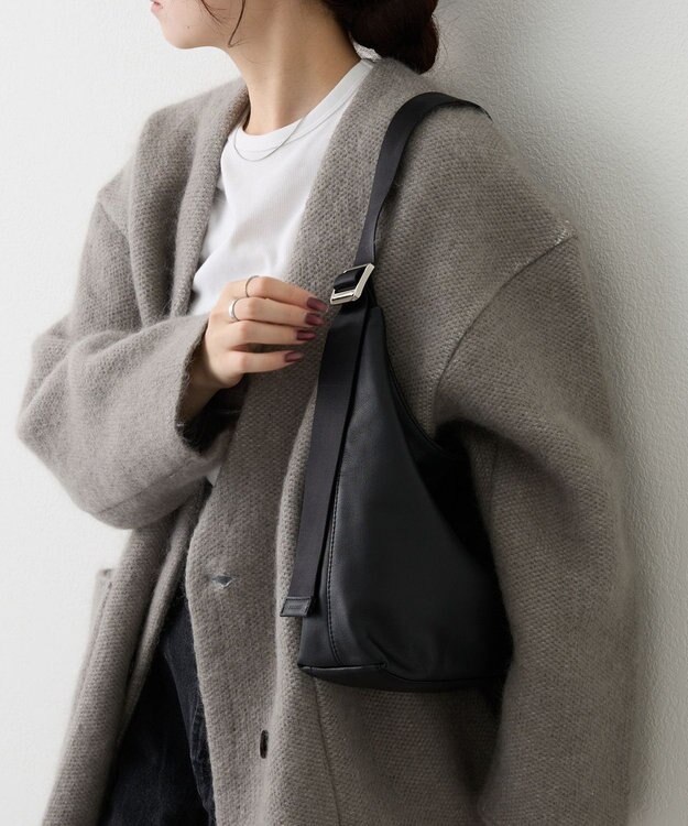 russet レザーホーボーバッグ M(CE-1658) Black