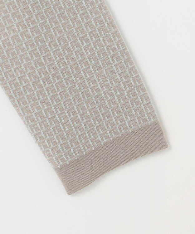 自由区 【WEB限定カラーあり・洗える】リバーシブルニット セットアップ(プルオーバー×フレアスカート) グレージュ×アクア