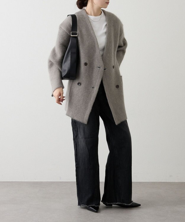 russet レザーホーボーバッグ M(CE-1658) Black