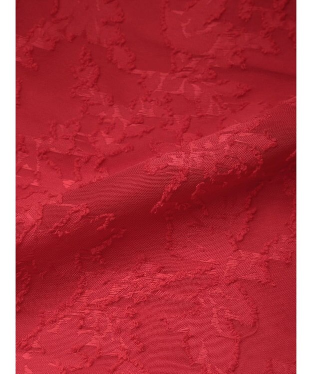 Green Parks シアージャガード花柄ボリュームスカート Red