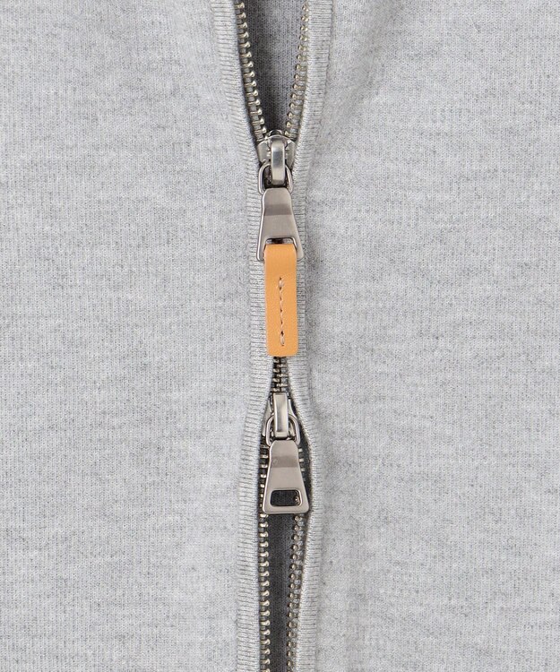 J.PRESS MEN 【FLEX YARN】フルジップカーディガン ライトグレー系