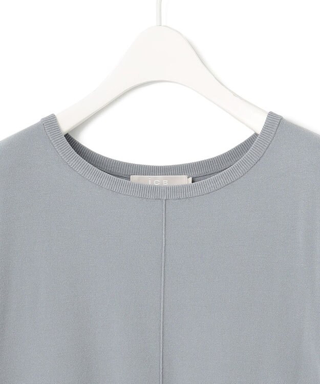 ICB 【洗える】 ヴィスコースワイド プルオーバー アッシュグレー系