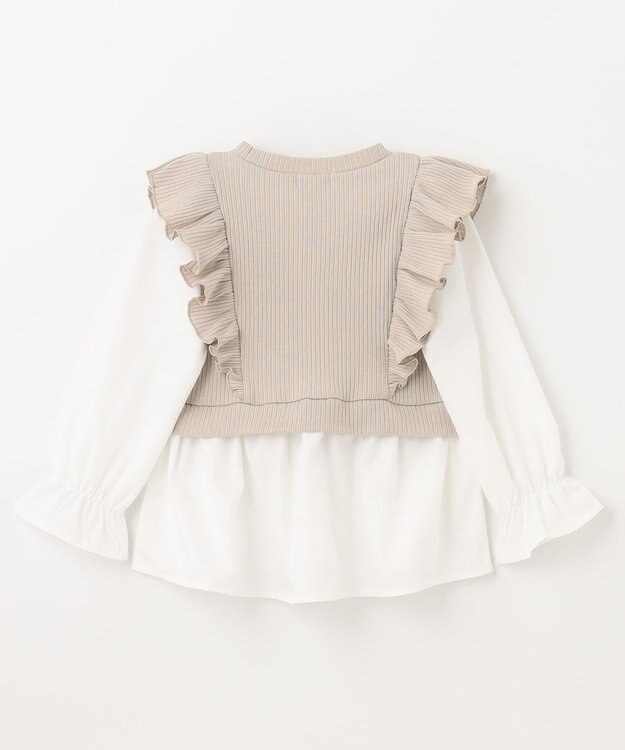 ANY KIDS レイヤード ブラウス ベージュ