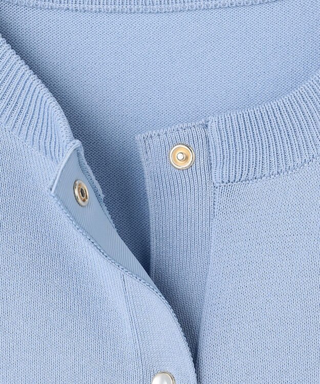 ANY スプリングカラーニットカーディガン ブルー