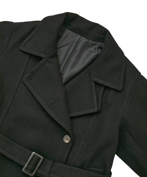 earth music&ecology 3WAYカラーロングコート Black