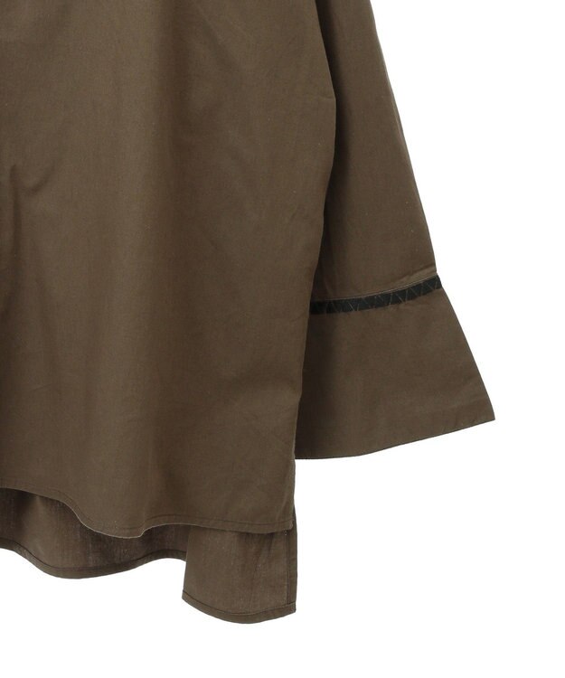 CRAFT STANDARD BOUTIQUE 刺繍入りツイルＶネックチュニック Khaki