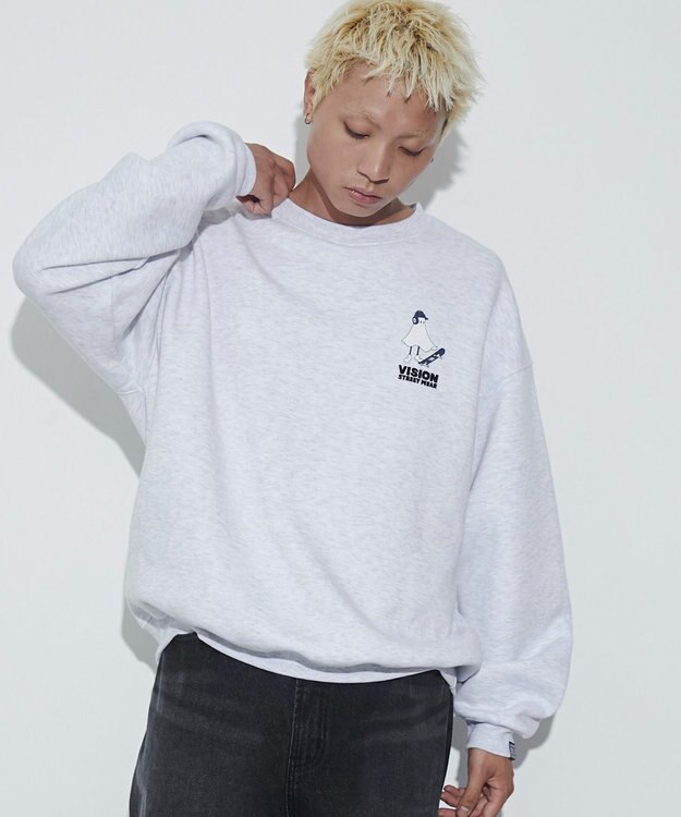 WEGO 【ユニセックス着用ITEM】VISIONゴーストスケータープルオーバー アッシュグレー