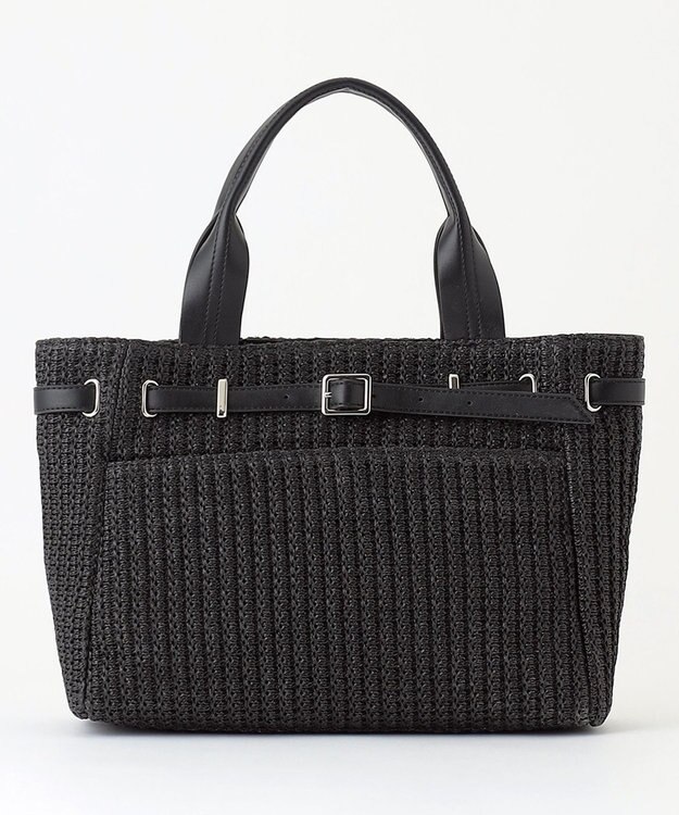 ICB 【新色追加・A4サイズ収納可】ベルトバックルトート ブラック［クロッシェ］系