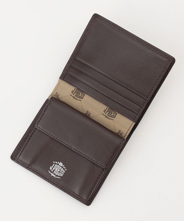 J.PRESS MEN 【MORPHO×J.PRESS】オーセンティックレジメンタル コンパクト札入 ダークブラウン系