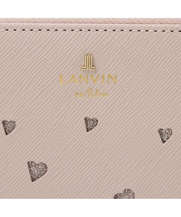 LANVIN en Bleu リュクサンブールハート Lファスナー長財布 ペールピンク