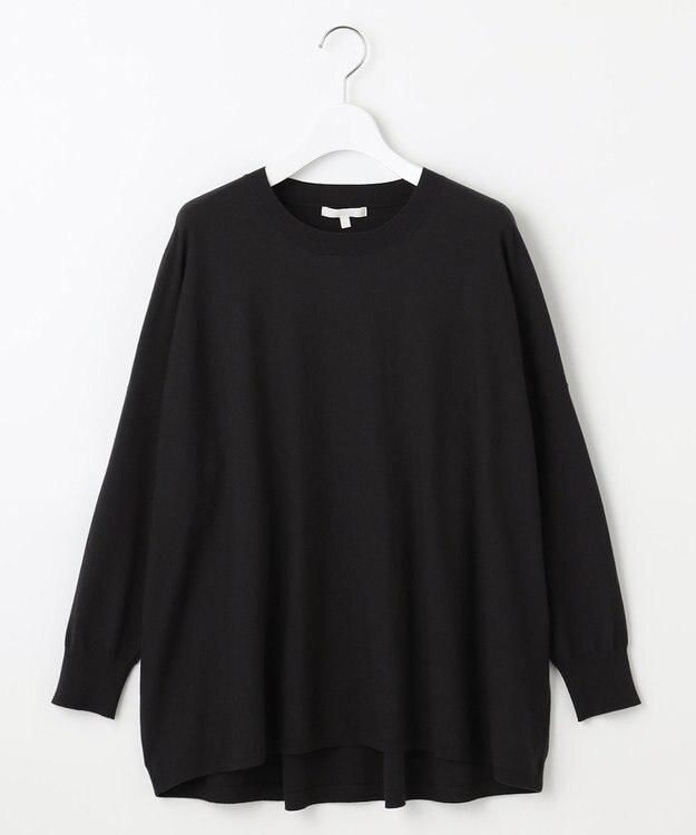 自由区 L 【WEB限定カラーあり】レーヨンストレッチ ニットT [新色]ネイビー