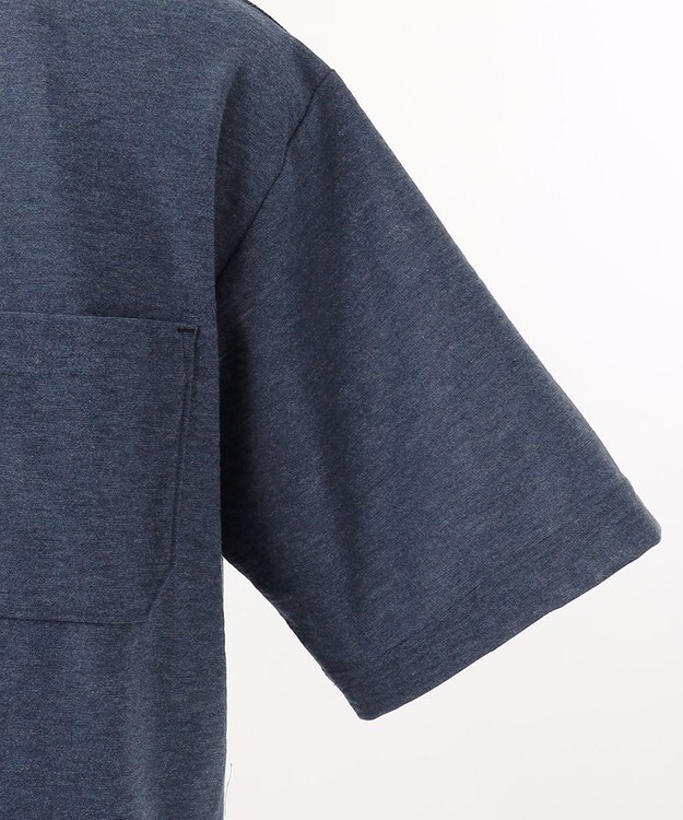 JOSEPH ABBOUD MOUNTAIN 【SPACE】OGスラブプレーティング天竺 ポロシャツ ブルー系