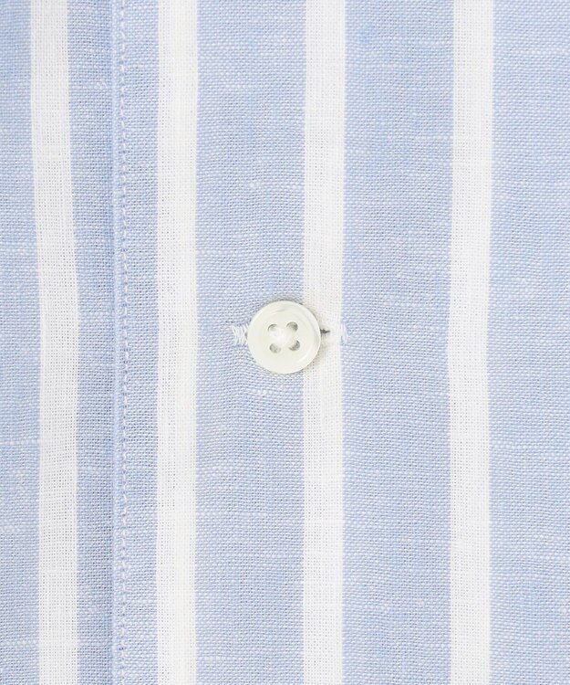 J.PRESS MEN 【HYBRID LINEN】オープンカラーシャツ サックスブルー系1