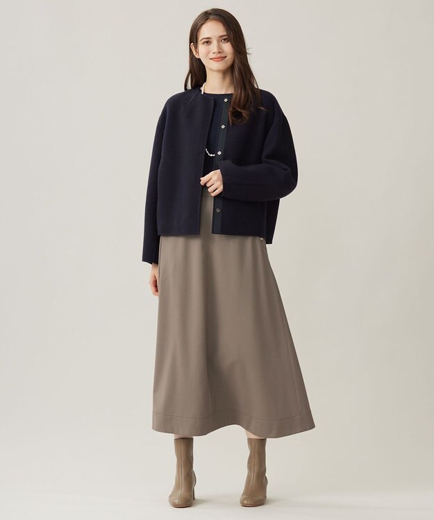 自由区 S ライトリバーノーカラー ジャケット ネイビー