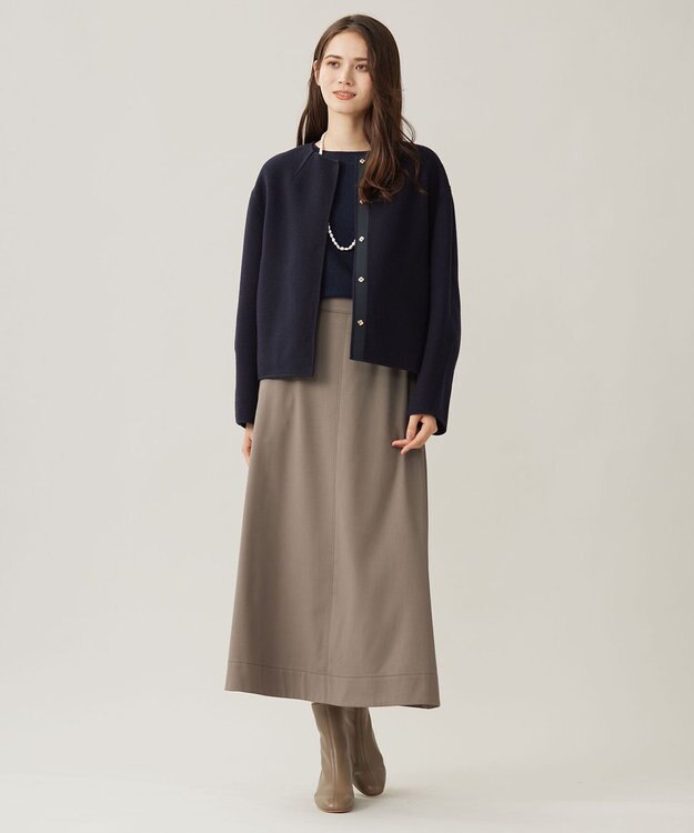 自由区 S ライトリバーノーカラー ジャケット ネイビー