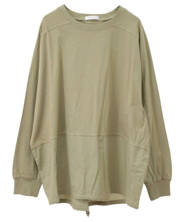 Green Parks ピグメント裾ドロストカットチュニック Khaki