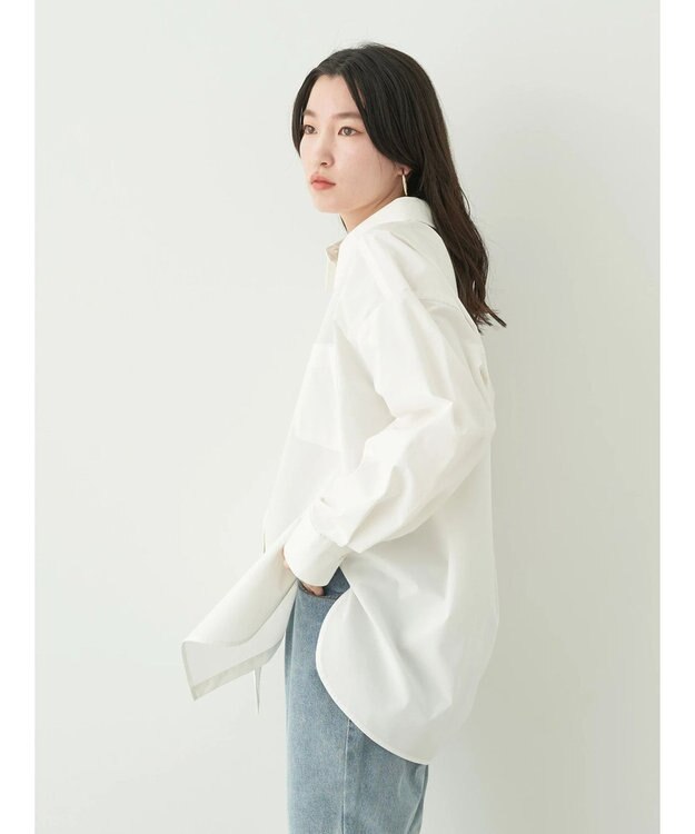 earth music&ecology ボーイズライクシャツ Off White