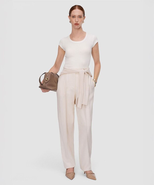 JOSEPH コットンリブ　トップ White