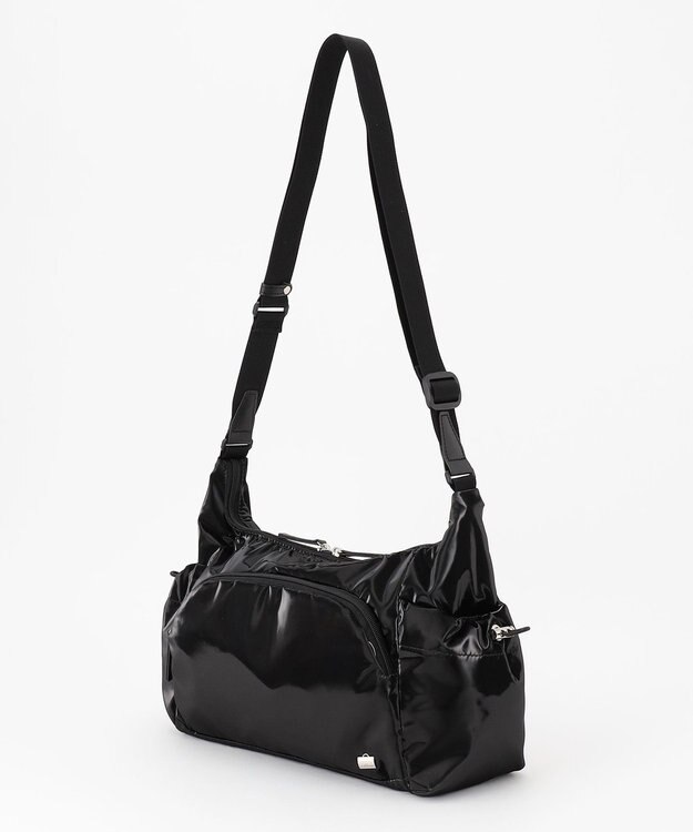 LA BAGAGERIE メタリックドロストポケット　ショルダーバッグ ブラック