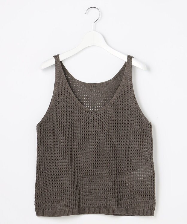 自由区 【カタログ掲載】ペーパーコットンメッシュ ベスト ブラウン