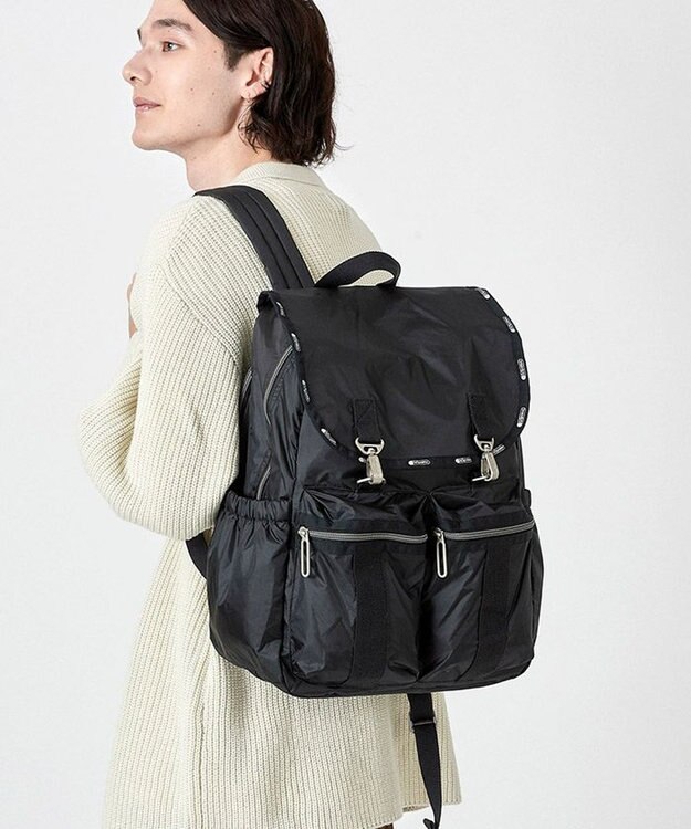 LeSportsac MODERN FLAP BACKPACK2/ブラックC ブラックC