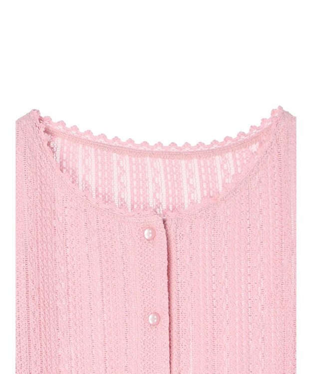 earth music&ecology コンパクトレースカーディガン White