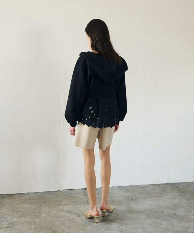 GRACE CONTINENTAL カットワークパーカー ブラック