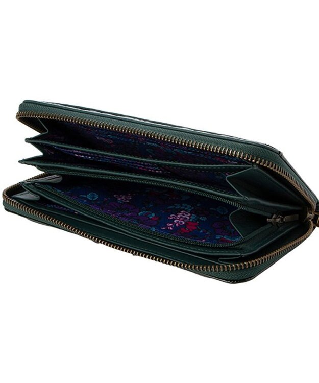 ANNA SUI セルパン ラウンド長財布 グリーン