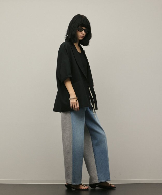 GRACE CONTINENTAL ドルマンテーラードジャケット ブラック