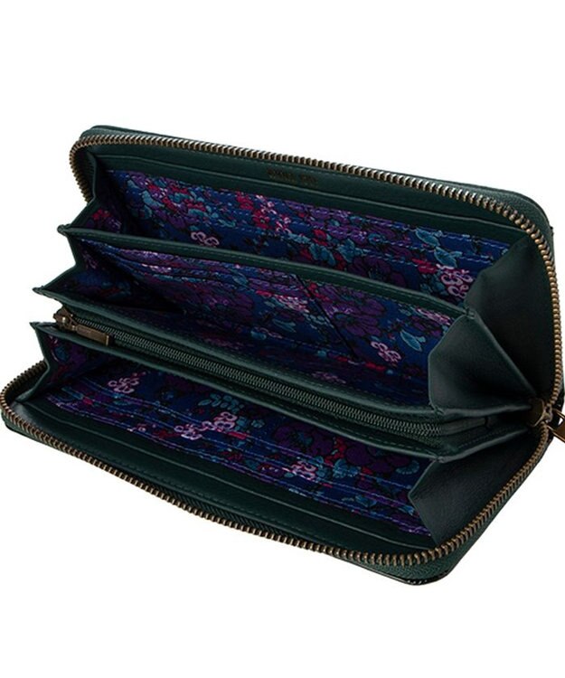 ANNA SUI セルパン ラウンド長財布 グリーン