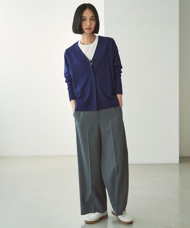 UNFILO L TENNEN TOUCH ワイドストレートパンツ グレー