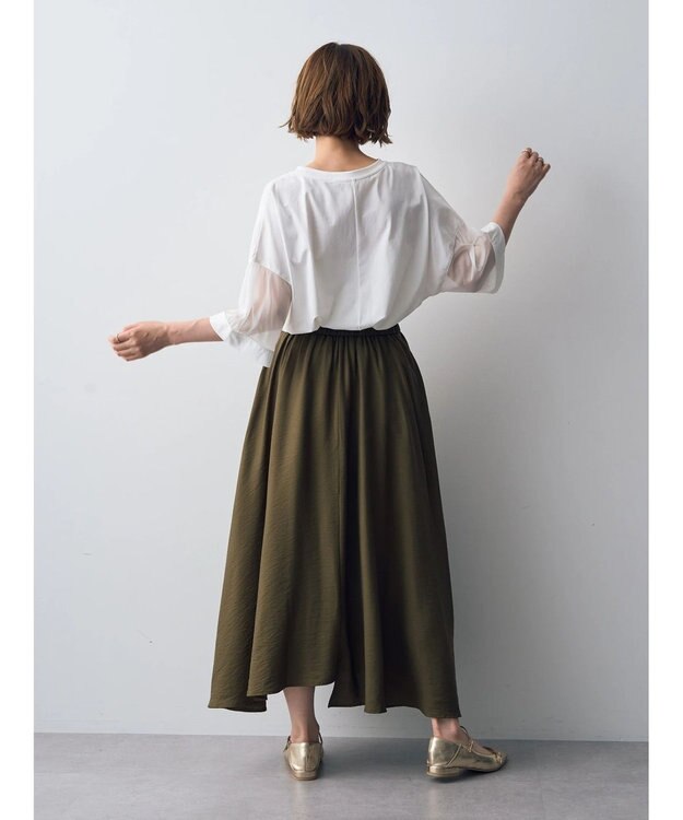 YECCA VECCA アシメデザインスカート Khaki