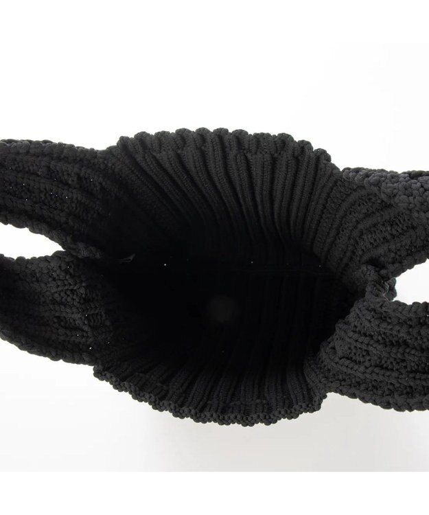 UNBILLION cachecache ケーブル編みショッパーバッグ ブラック