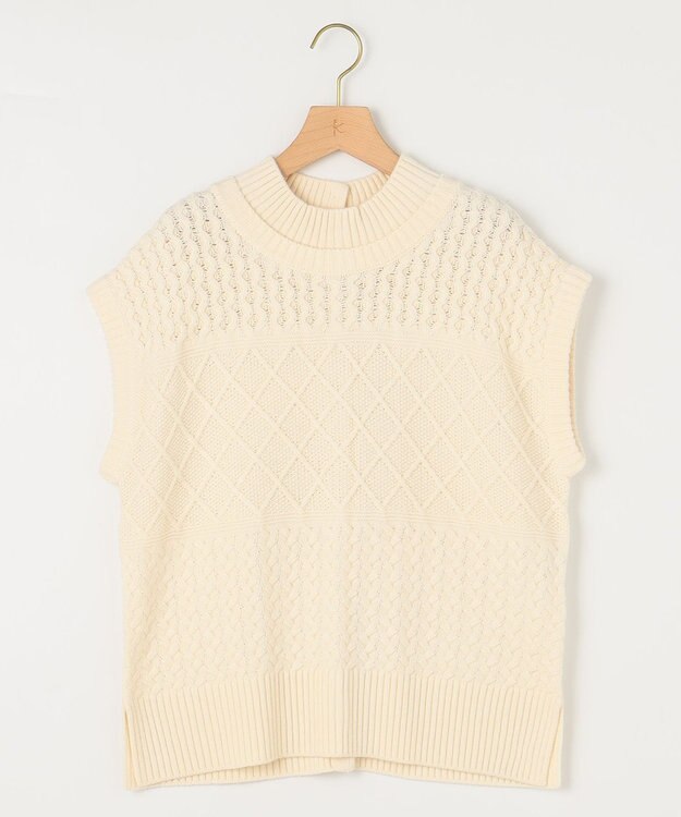 組曲 S 【WEB限定】バルキーニット ベスト アイボリー系