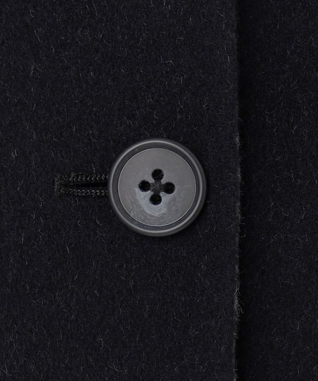 J.PRESS LADIES 【リバーシブル】ウールナイロンリバーチェック スタンドカラー コート ネイビー×チェック系