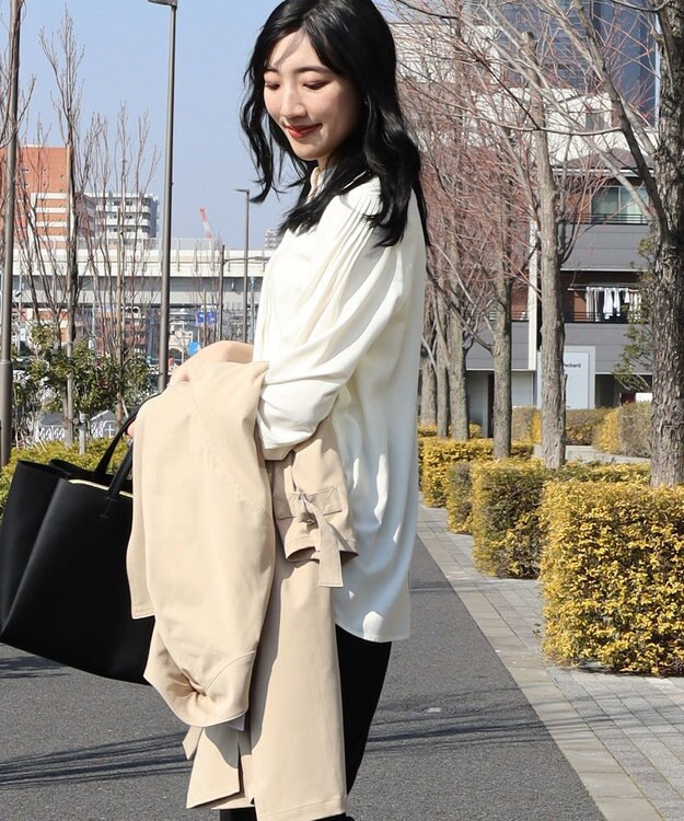 AMERICAN HOLIC サラックールタックブラウス Ivory