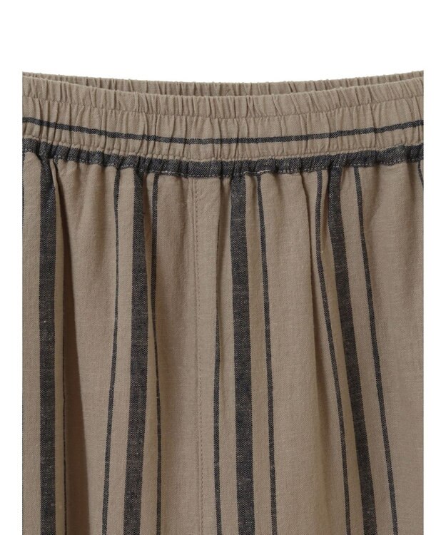 CRAFT STANDARD BOUTIQUE リネンレーヨンストライプイージーパンツ Stripe Beige