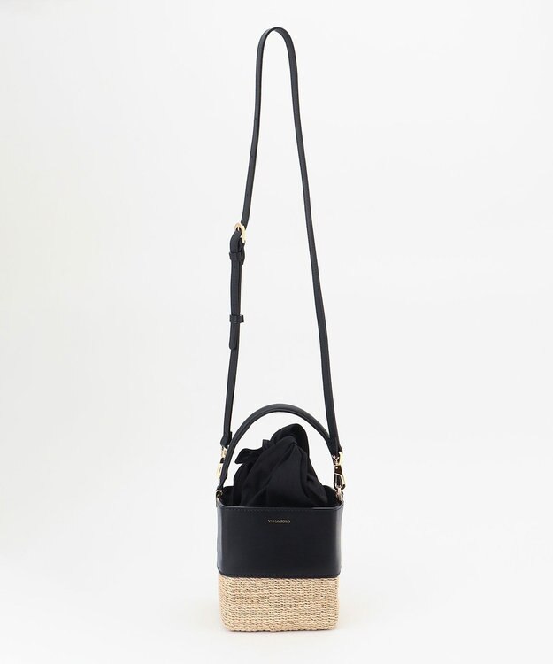 23区 VIOLAd'ORO MIRO スクエアバスケット バッグ ブラック