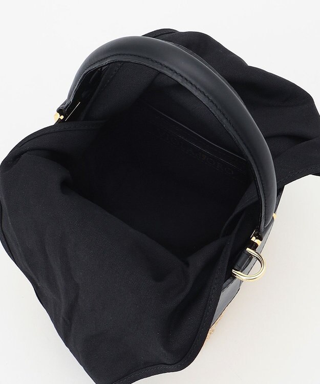 23区 VIOLAd'ORO MIRO スクエアバスケット バッグ ブラック