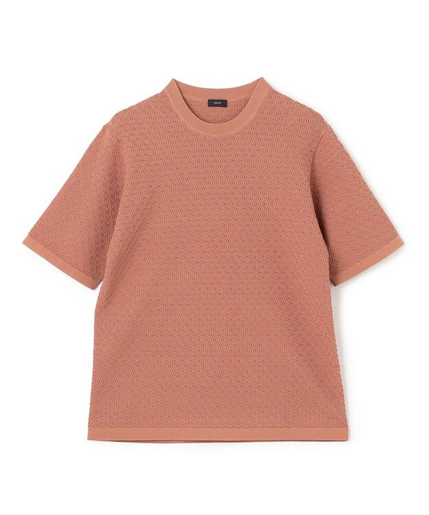 JOSEPH HOMME ドライコットンリンクス　半袖ニット ライトオレンジ系