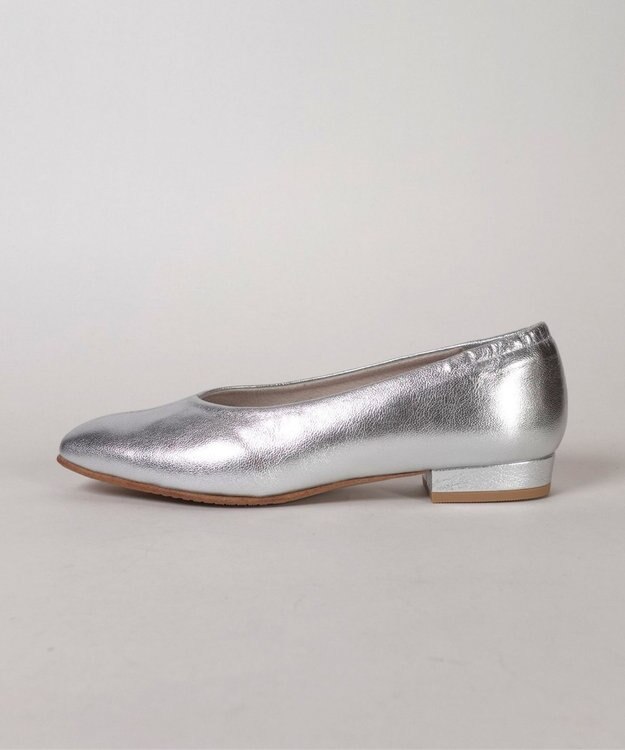 Dominic3 シープレザー バックゴムソフトパンプス シルバー