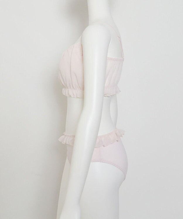 WEGO 【ブラトップ＆ショーツセット】Liliane　Ciel　シフォンフリル ホワイトアイボリー